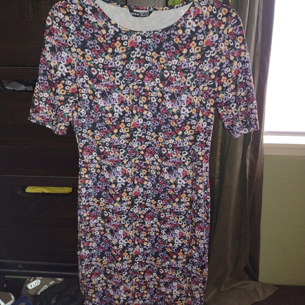 Shein floral midi dress